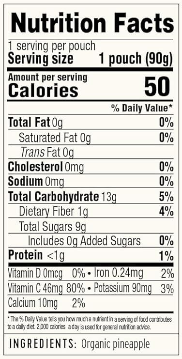 Golden Farms Pineapple Pouches – 100% Pure Pineapple, Organic & No Added Sugar