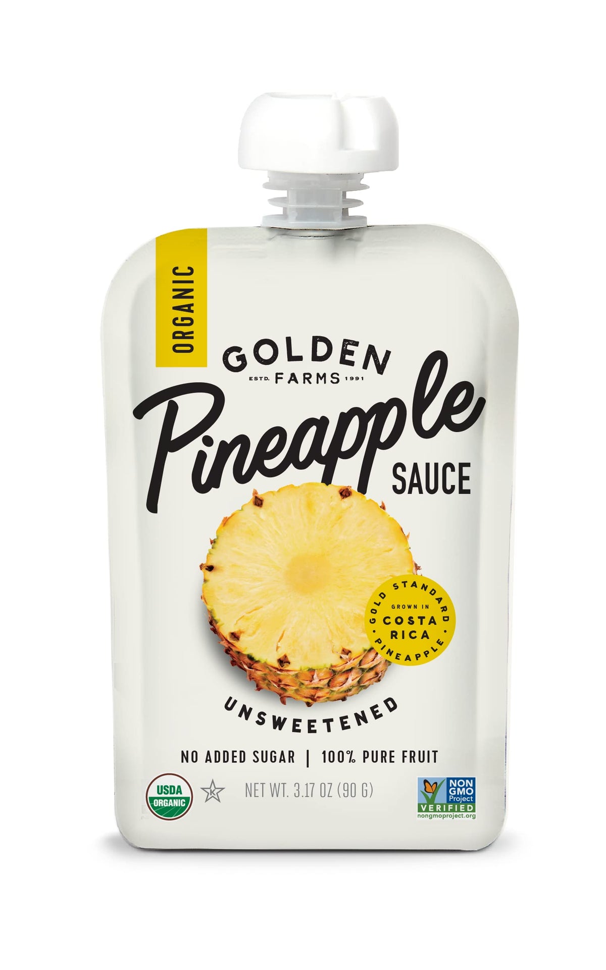 Golden Farms Pineapple Pouches – 100% Pure Pineapple, Organic & No Added Sugar