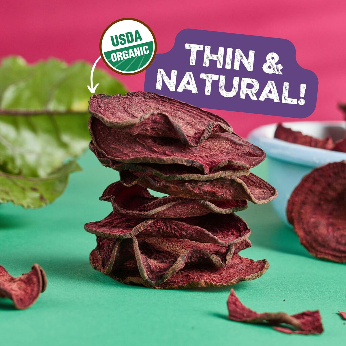 Good Chips by Paramo Snacks – Baked Organic Beet Chips, 8-Pack, Oil-Free