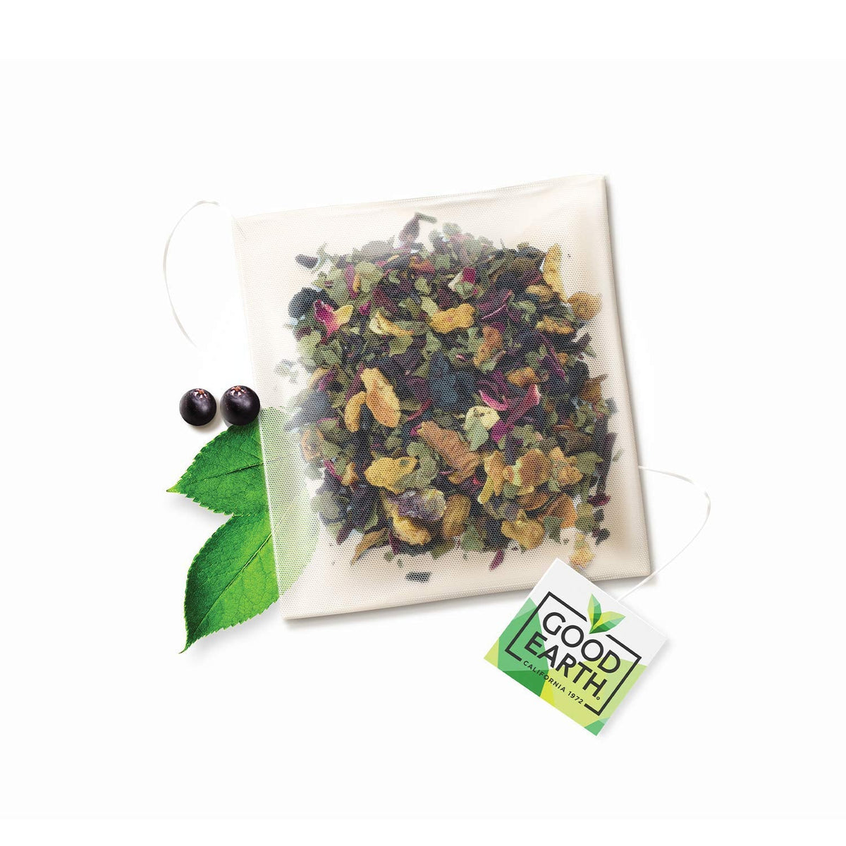 Good Earth Tea Co. Sensorial Blend Herbal Tea - Hibiscus, Rose & Sweet Berries (15 Bag x 5 Pack)