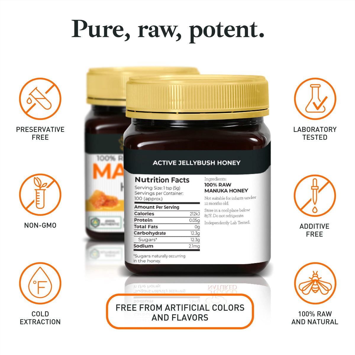 Good Natured Raw Manuka Honey MGO 100+ | NPA 6+ 500g