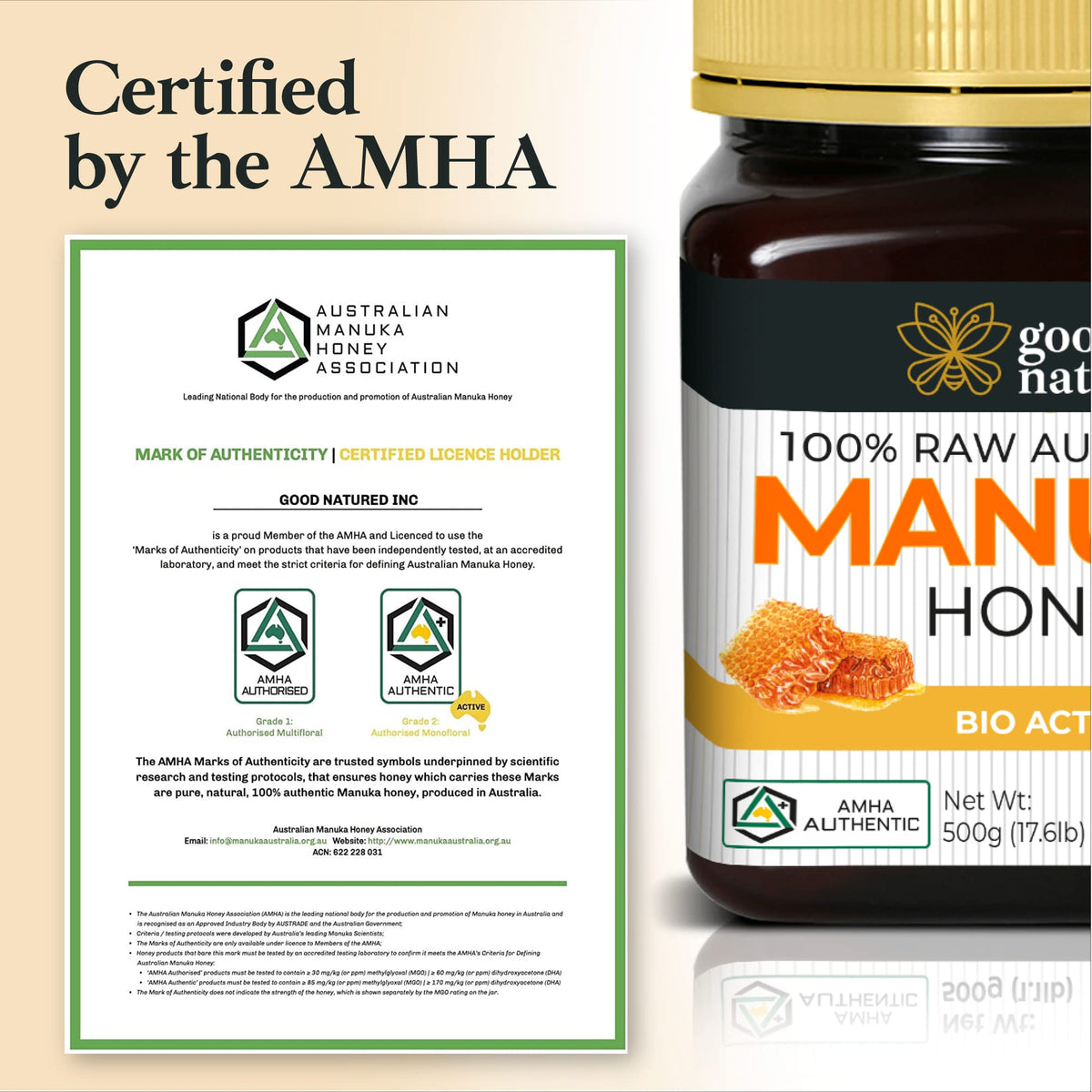 Good Natured Raw Manuka Honey MGO 100+ | NPA 6+ 500g