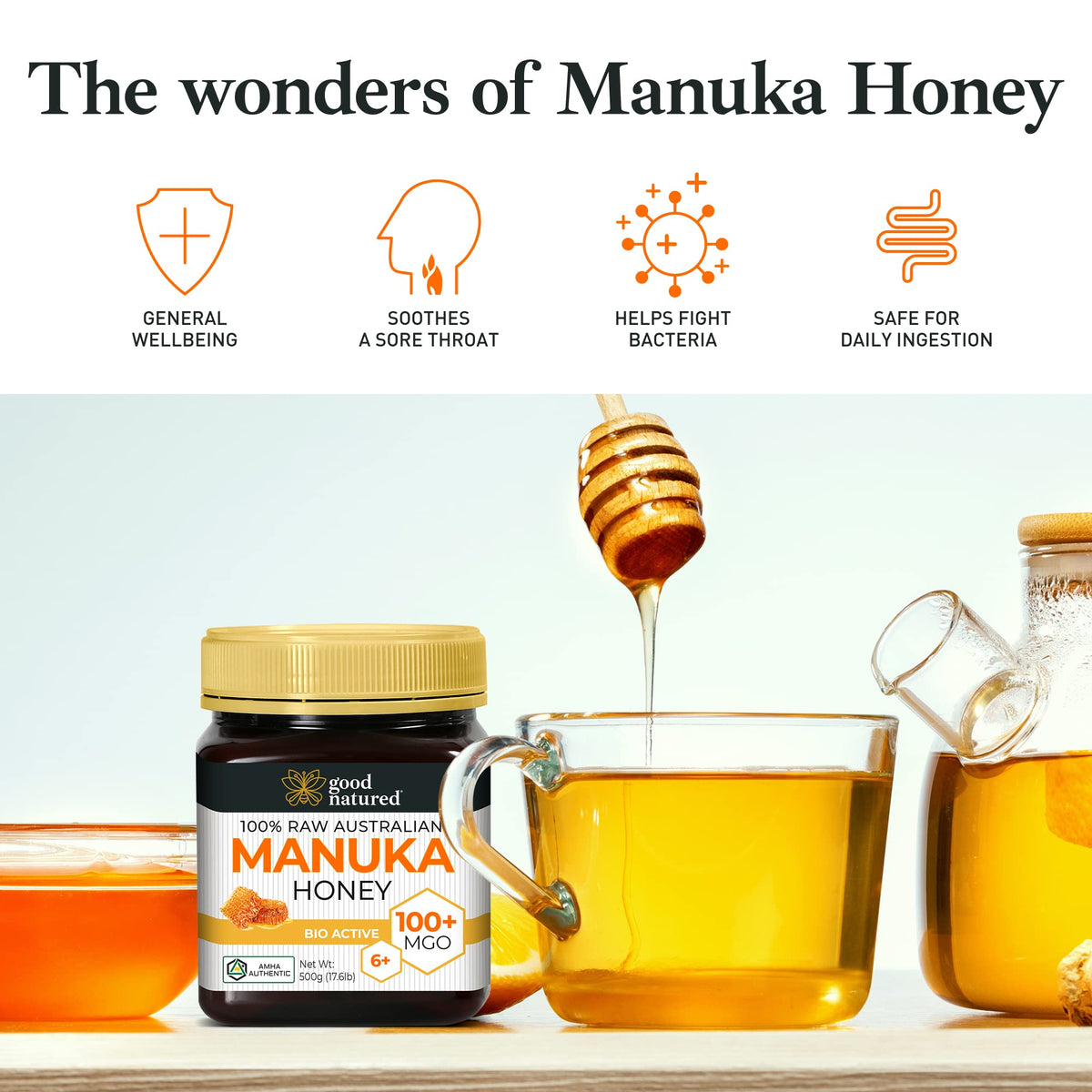 Good Natured Raw Manuka Honey MGO 100+ | NPA 6+ 500g