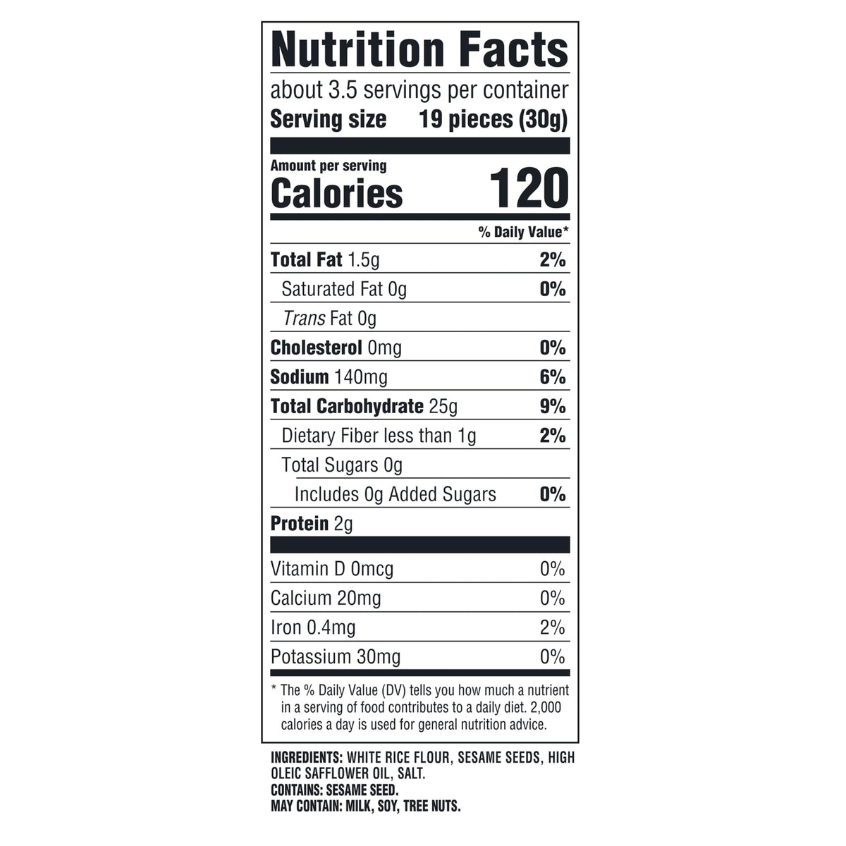 Good Thins Sesame Rice Snacks Gluten Free Crackers – 6 x 3.5 oz Bulk Pack