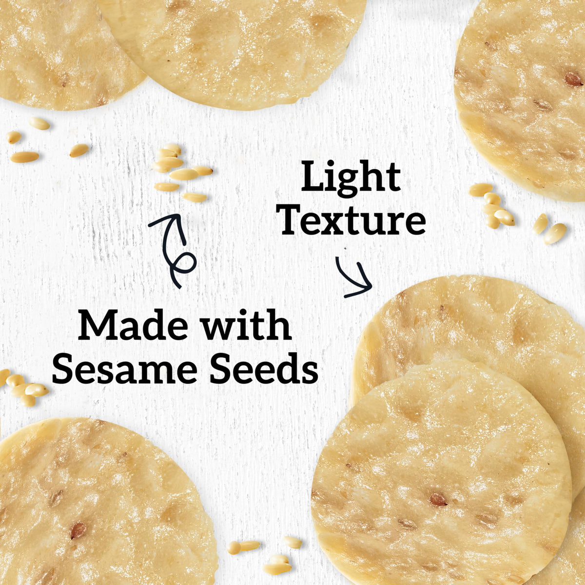 Good Thins Sesame Rice Snacks Gluten Free Crackers – 6 x 3.5 oz Bulk Pack