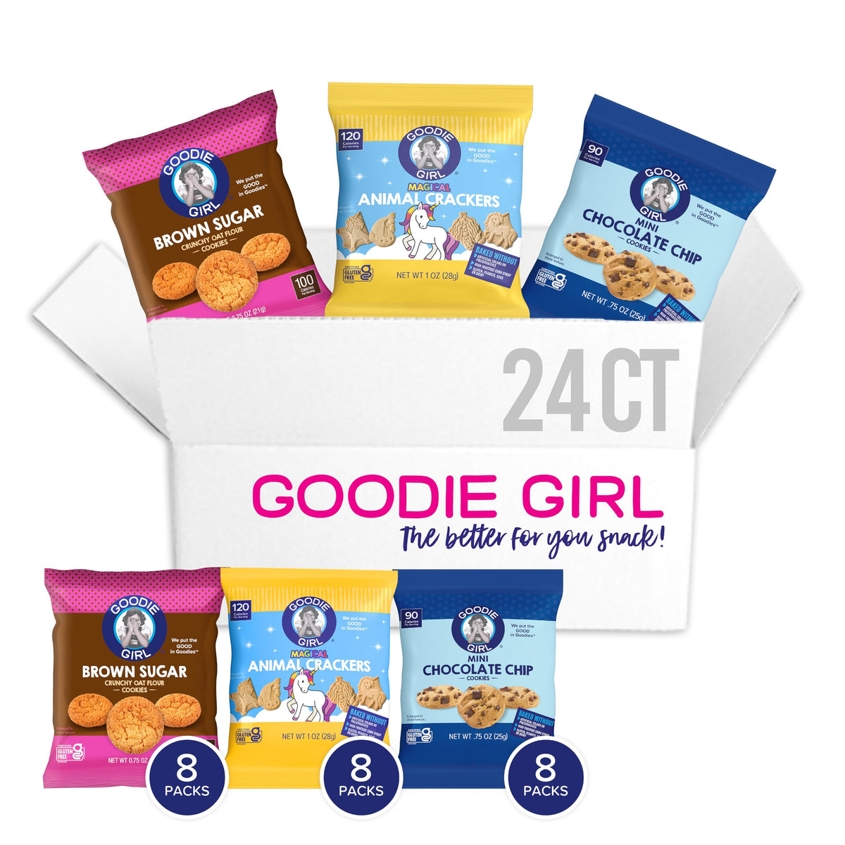 Goodie Girl Snack Pack Variety – Gluten Free & Peanut Free – 24 Bags