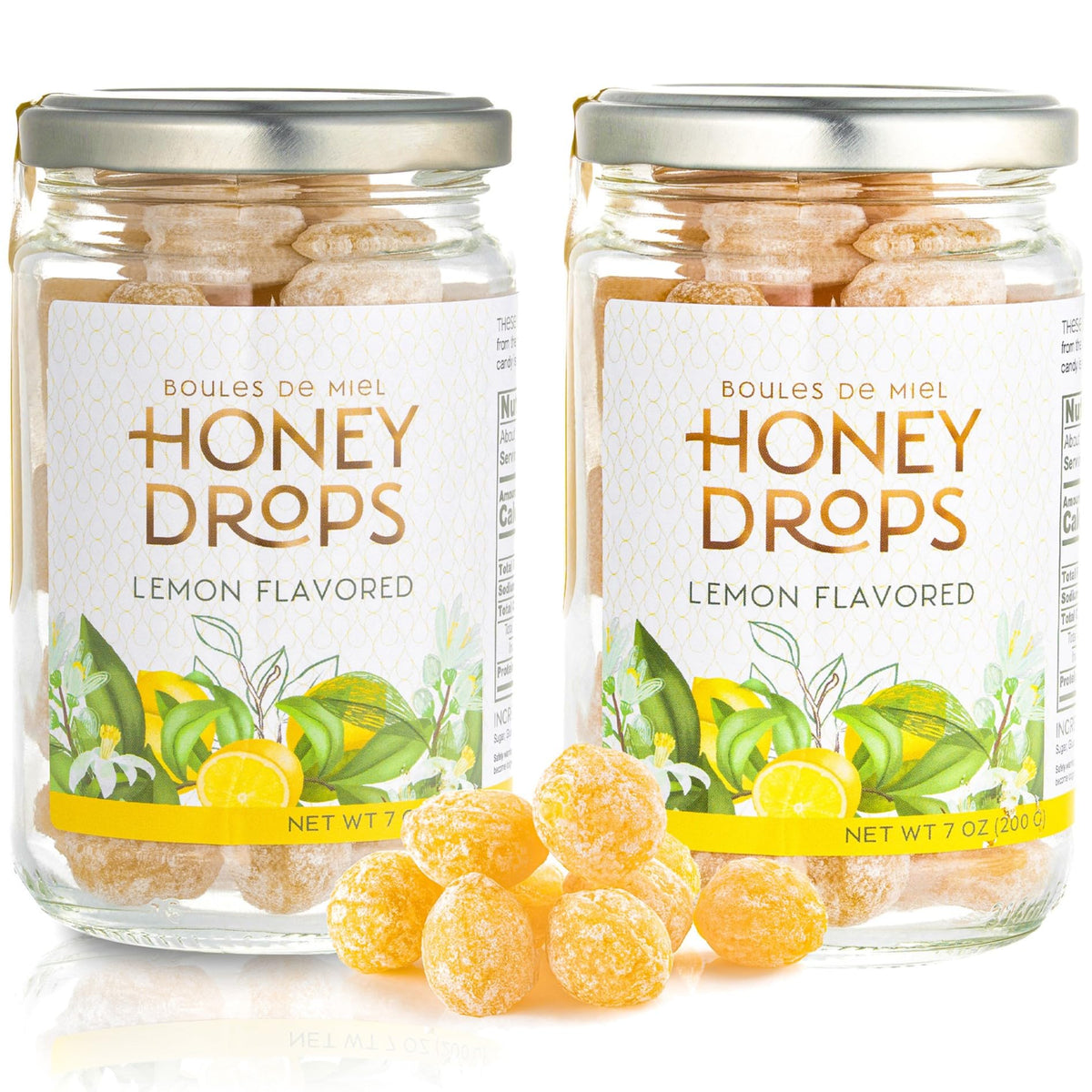 Gourmanity Honey Candy Lemon Drops – Lemon-Filled French Honey Candy, Provence (7oz Pack of 2)