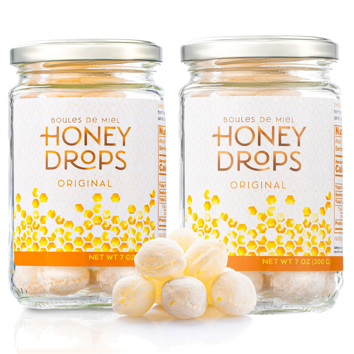 Gourmanity Honey Drops: Hard Honey Candy with Surprise Filling, Made in Provence (2 Pack)