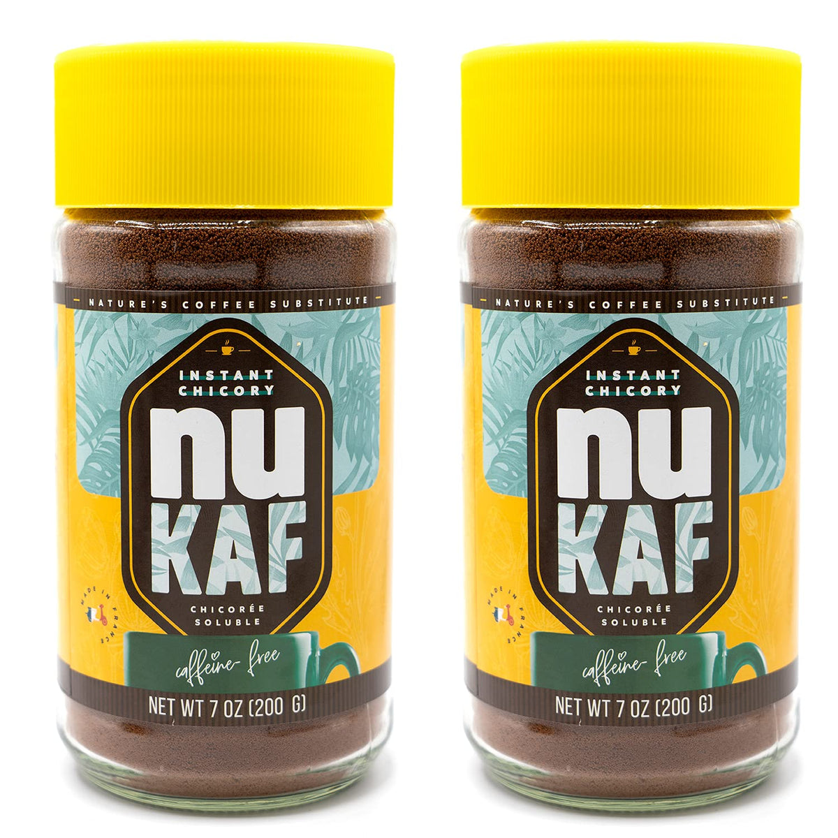 nuKAF by Gourmanity – Instant Chicory Coffee Alternative, 2-Pack 7oz Jars
