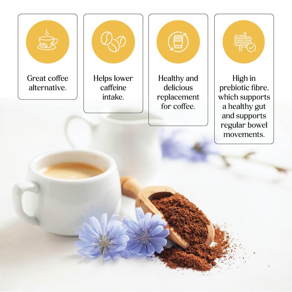 nuKAF by Gourmanity – Instant Chicory Coffee Alternative, 2-Pack 7oz Jars