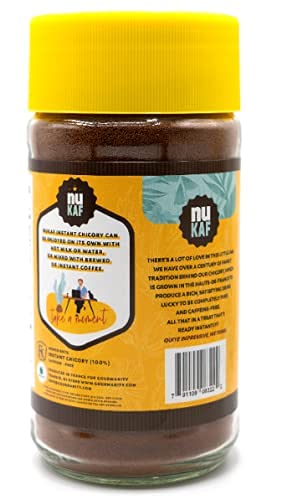 nuKAF by Gourmanity – Instant Chicory Coffee Alternative, 2-Pack 7oz Jars