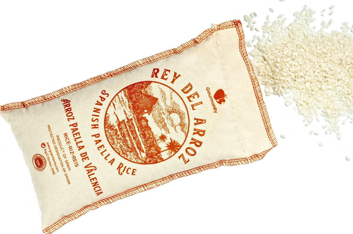 Gourmanity Spanish Paella Rice – Authentic Valencia Short-Grain (Bahia-Senia), Gluten Free, 2x2.2 lb Pack