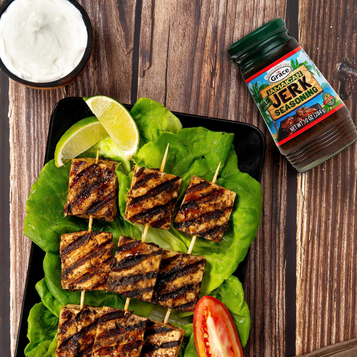 Grace Jamaican Mild Jerk Seasoning - 2 x 10oz Jars | Mild Caribbean Jerk for Chicken & Oxtail