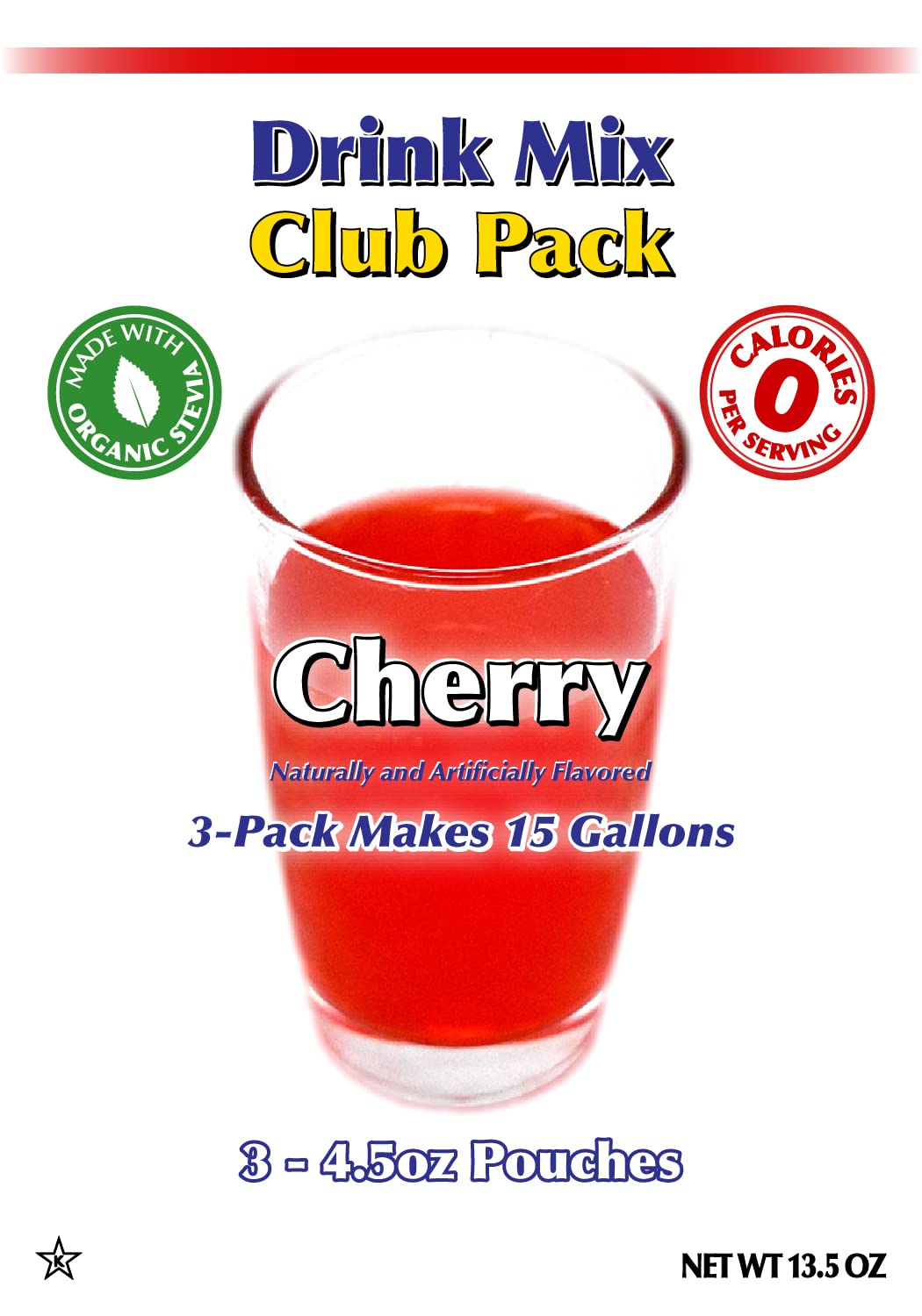 GramZero Cherry Zero Calorie Drink Mix | Keto-Friendly, Stevia-Sweetened