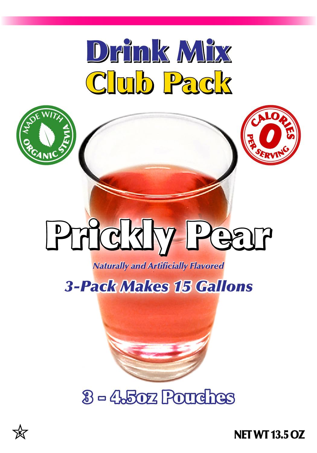 GramZero Prickly Pear Zero Calorie Drink Mix – Sugar Free, Organic Stevia, Keto Friendly