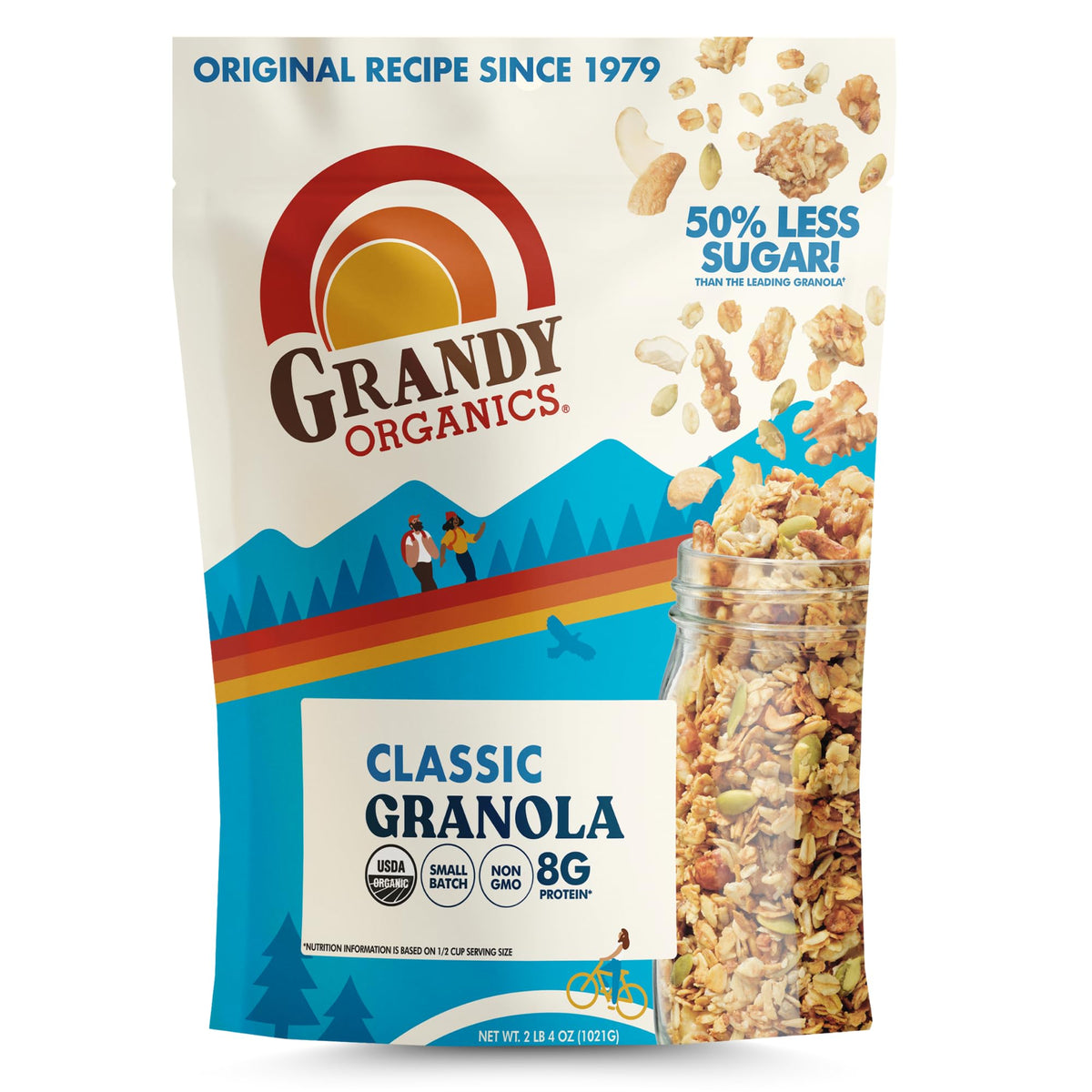 Grandy Organics Classic Granola – Organic, Low Sugar, 12oz Bulk (6 Bags)