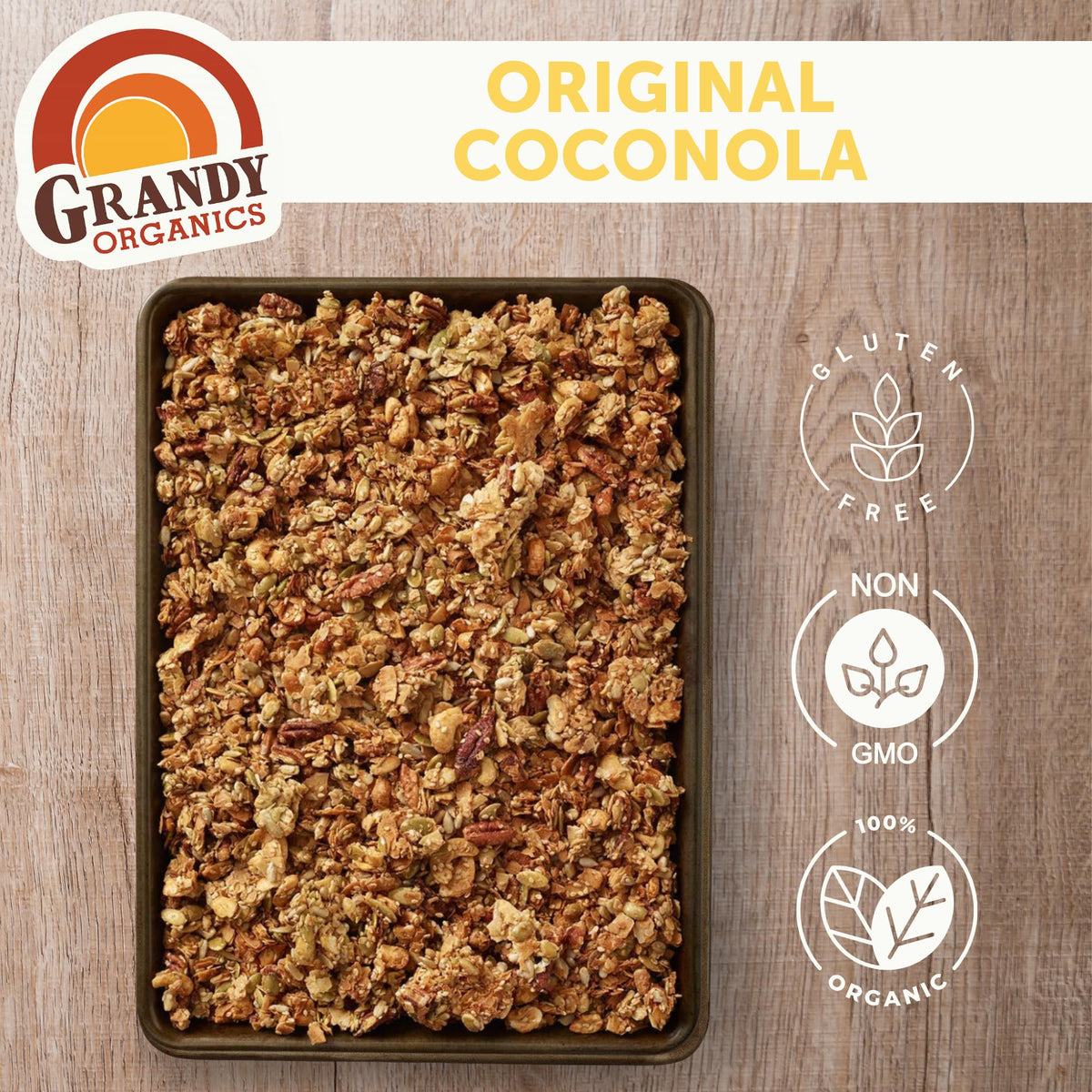Grandy Organics Original Coconola Granola – Gluten Free, Grain Free, Vegan & Paleo (9oz Pack of 6)