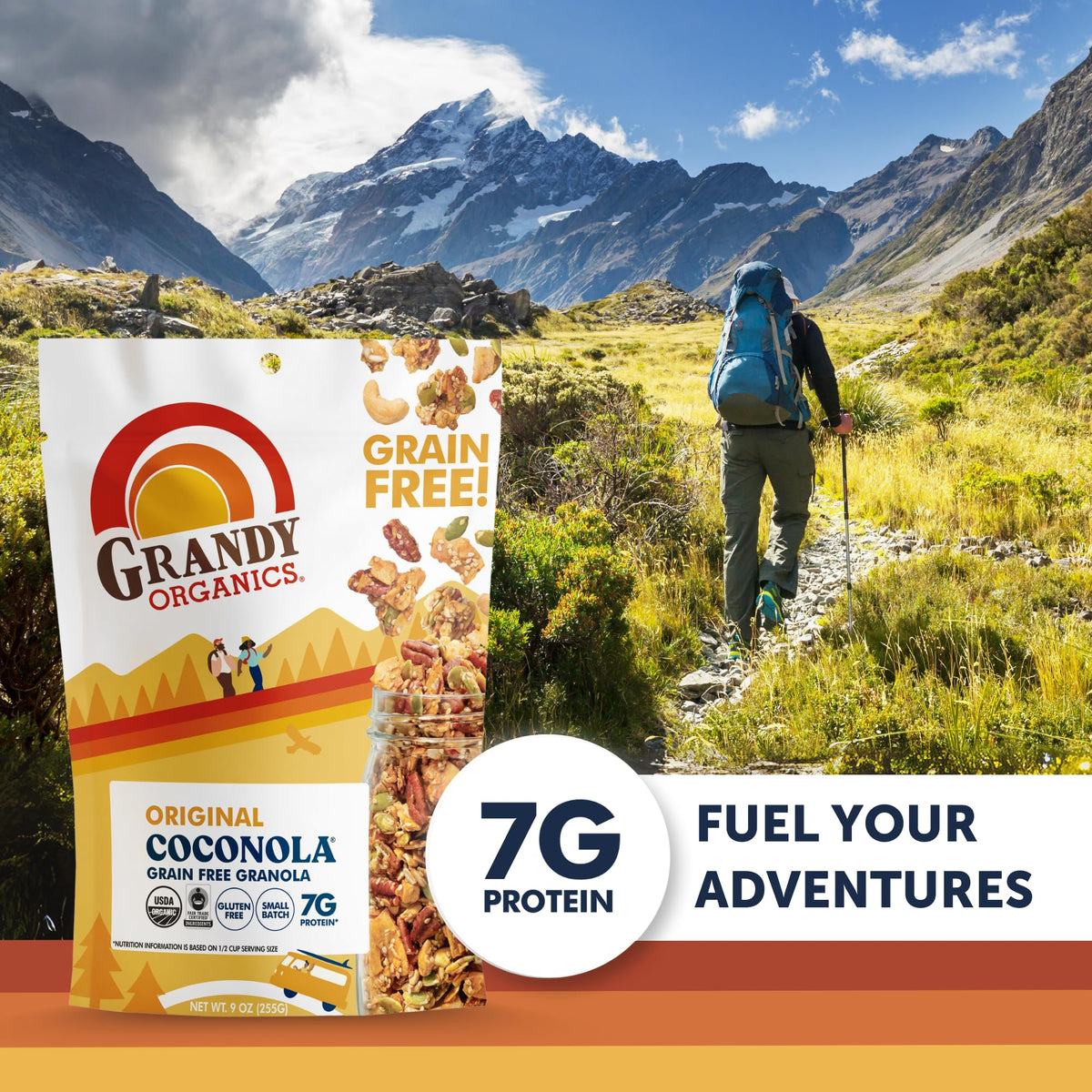 Grandy Organics Original Coconola Granola – Gluten Free, Grain Free, Vegan & Paleo (9oz Pack of 6)