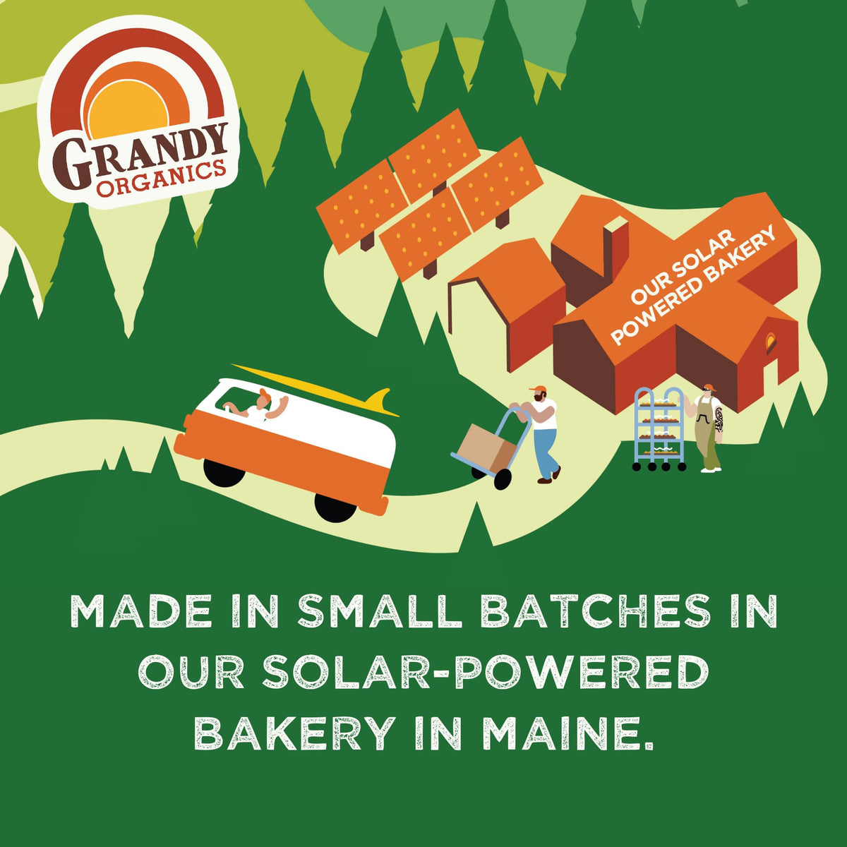 Grandy Organics Dark Chocolate Sea Salt Granola — Organic, Gluten Free, Pack of 3