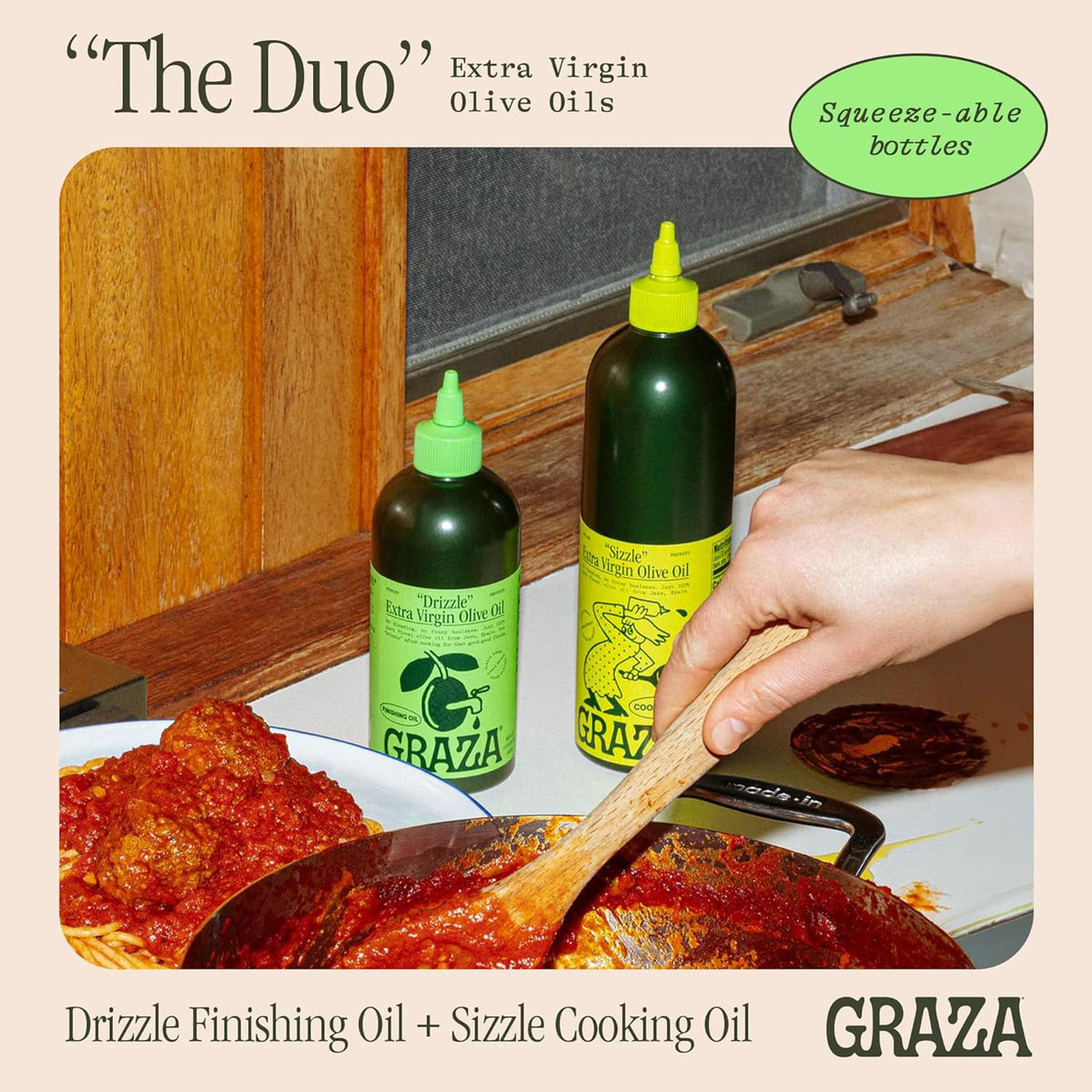 Graza Sizzle & Drizzle EVOO Variety Pack – High-Polyphenol Peak Harvest from Spanish Single-Origin Olives