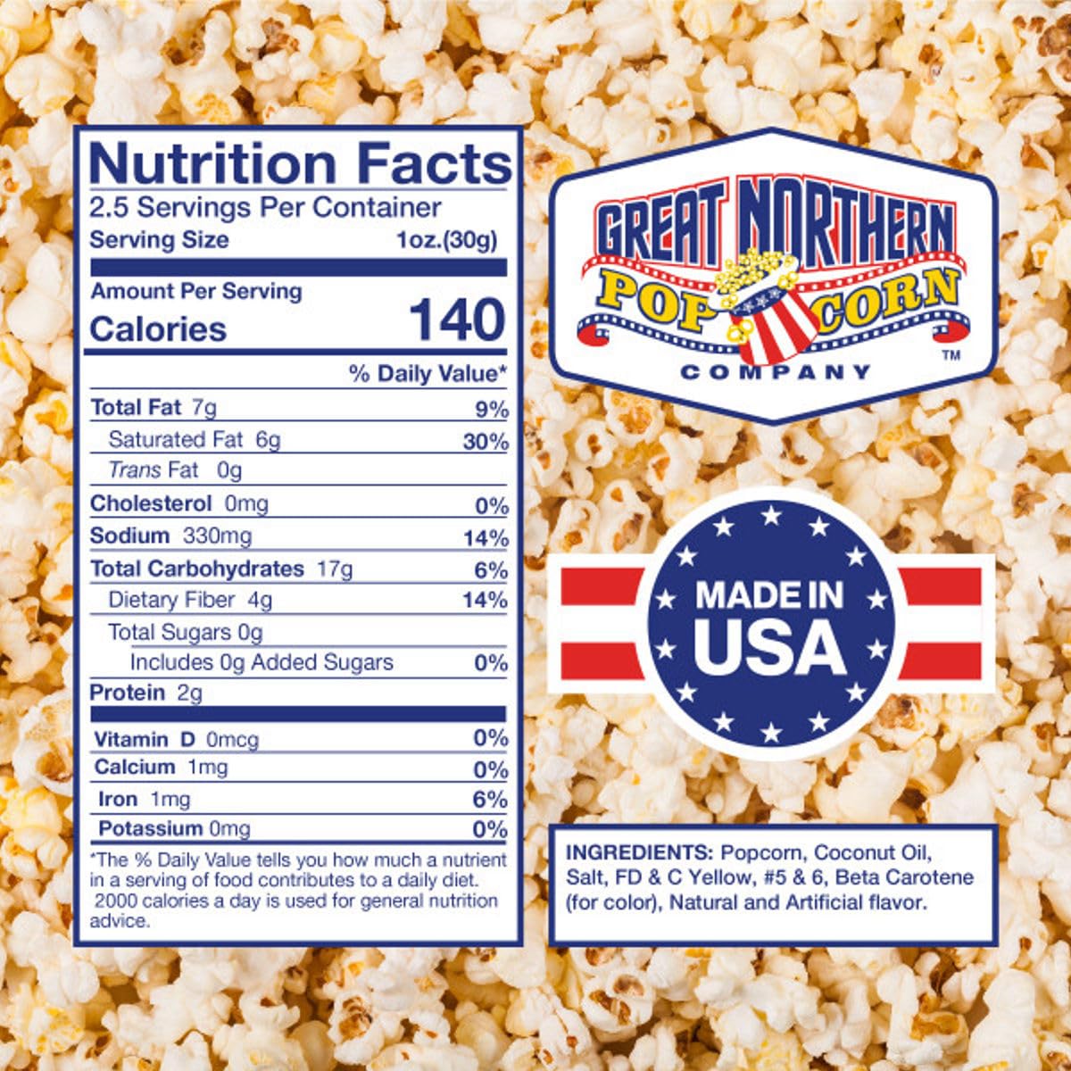 Great Northern Movie Theater Style 12-Pack Popcorn Packs – Pre-Measured 2.5 oz
