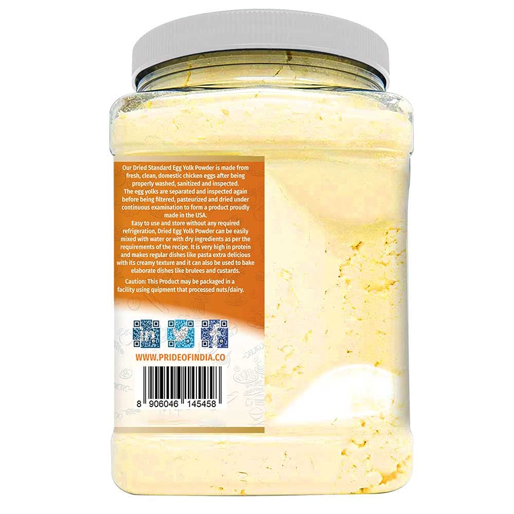 Green Heights Eggylicious Egg Yolk Powder - Pasteurized, Non-GMO, 1lb