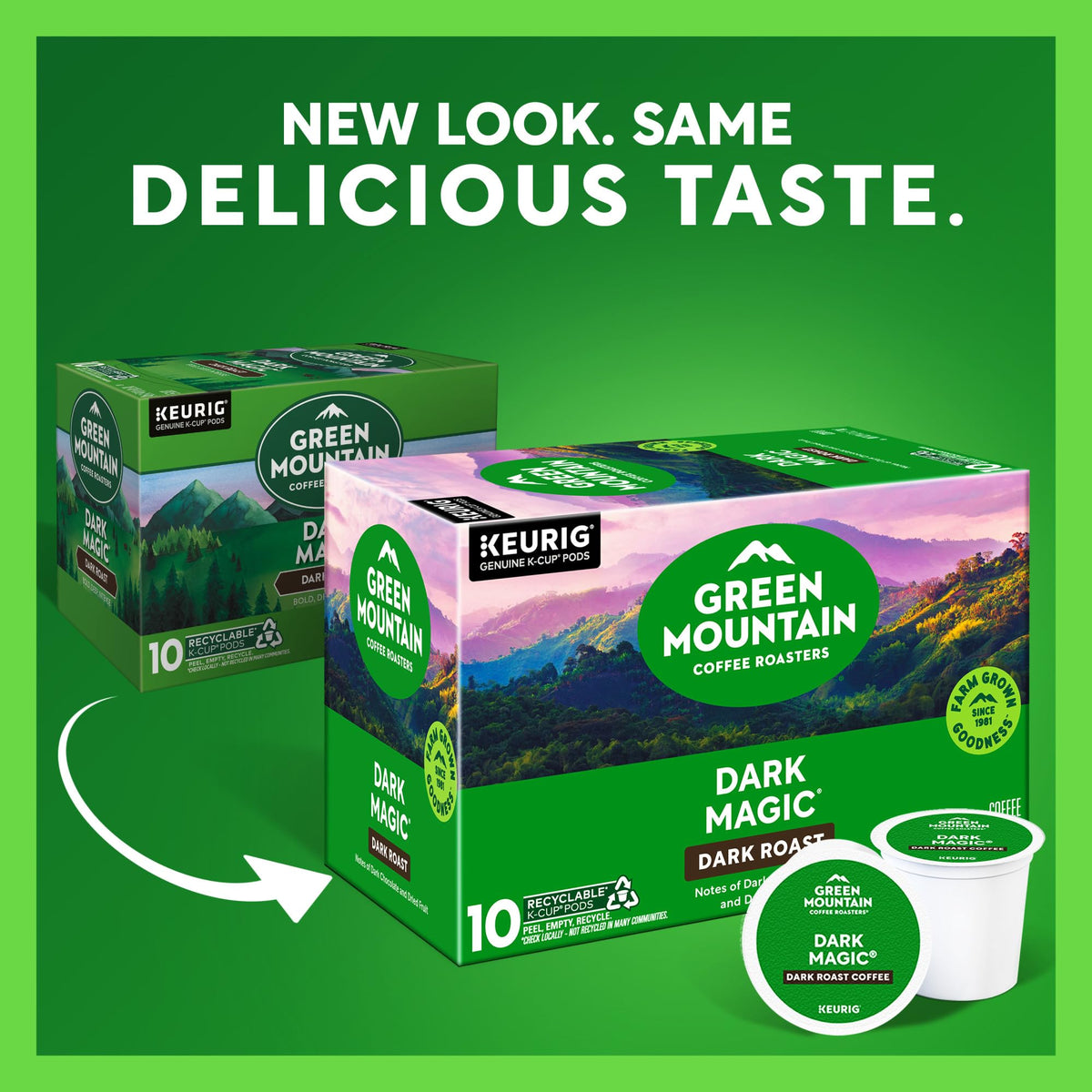 Green Mountain Coffee Roasters Dark Magic, 60 K-Cup Pods – Extra Bold Arabica