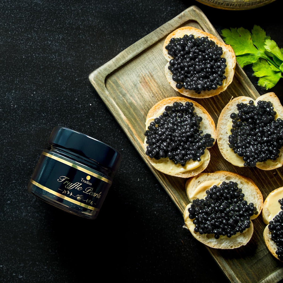 Greenfit Tradino Premium Black Truffle Pearls – Luxury Finishing Pearls from Spain | Gourmet Gift Jar 2.82 oz