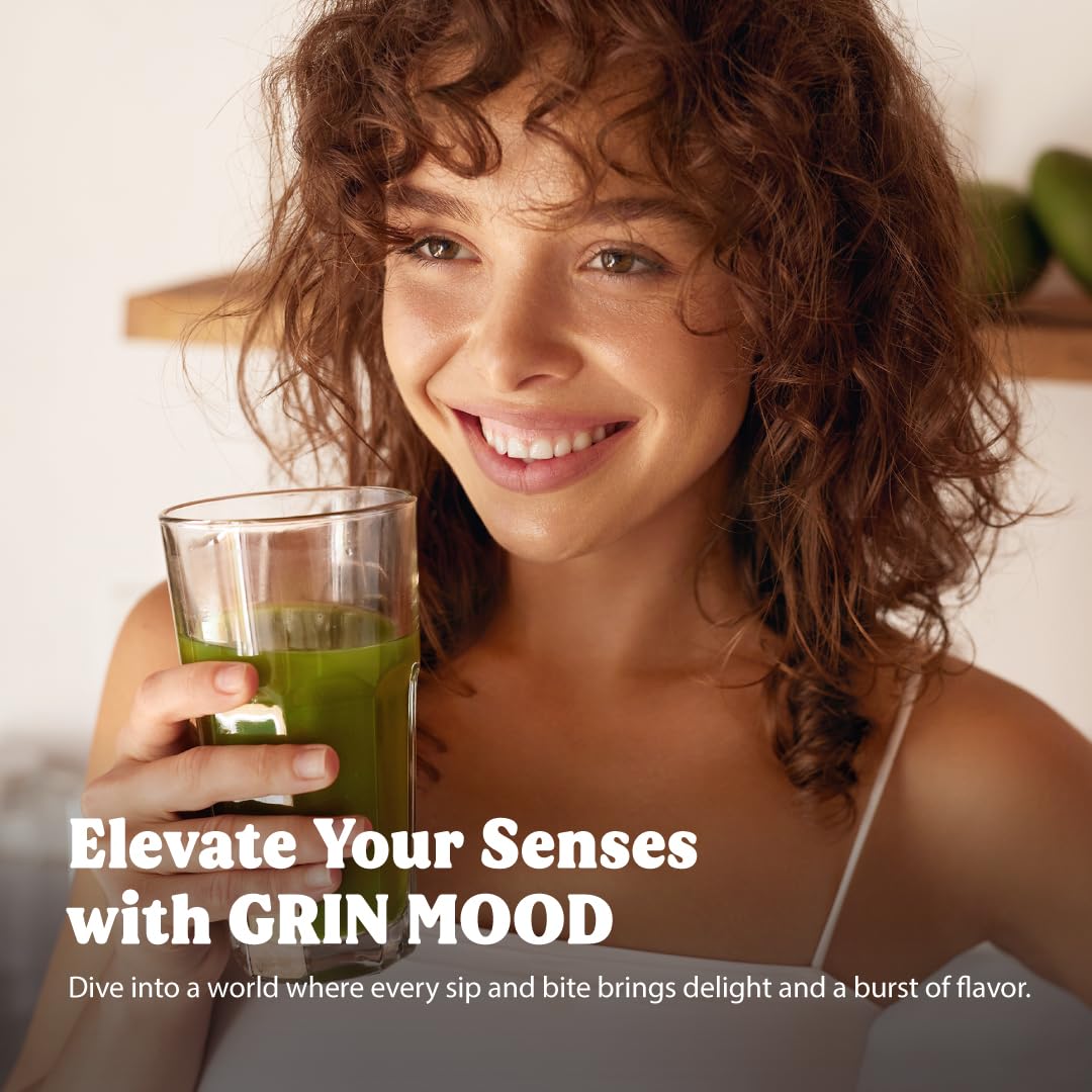 GRIN MOOD Matcha Powder – Organic Korean Green Tea, Decaffeinated, Halal (3.53oz, Premium Grade)