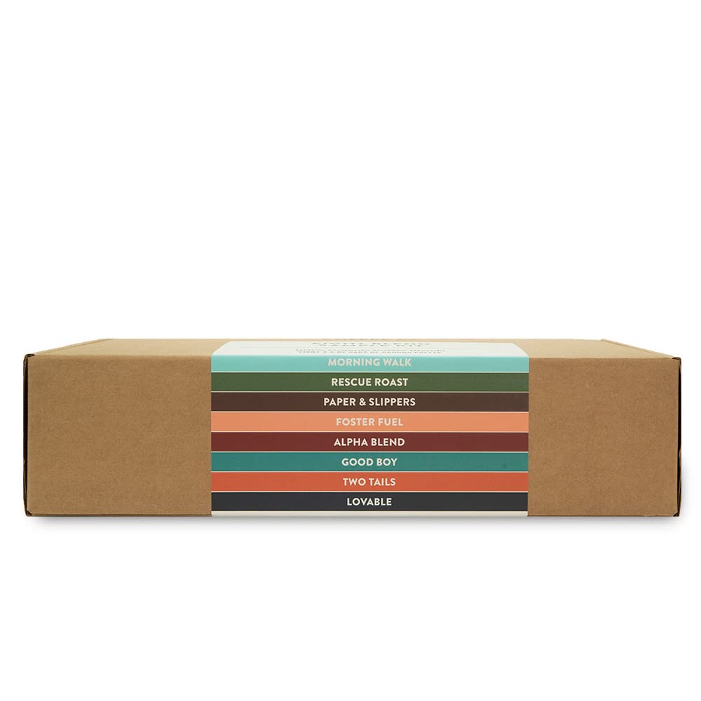 Grounds & Hounds Eight Coffee Blend Sample Kit – 8 Organic Ground Coffees (2.5 oz Each)