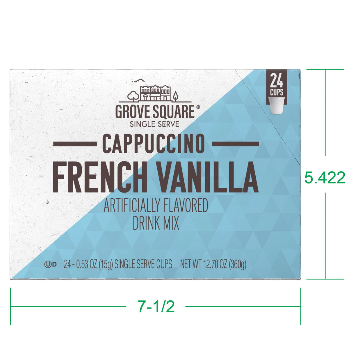Grove Square Cappuccino Pods French Vanilla – 24 Count, Single Serve