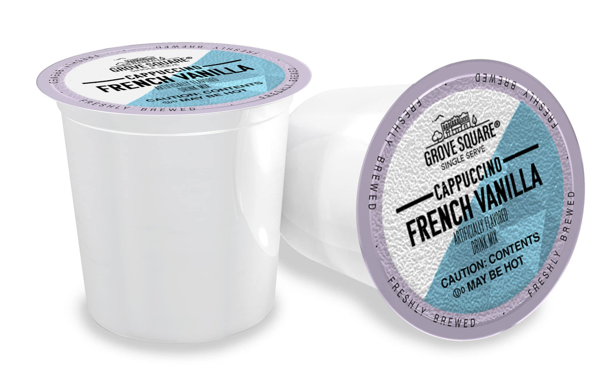Grove Square Cappuccino Pods French Vanilla – 24 Count, Single Serve