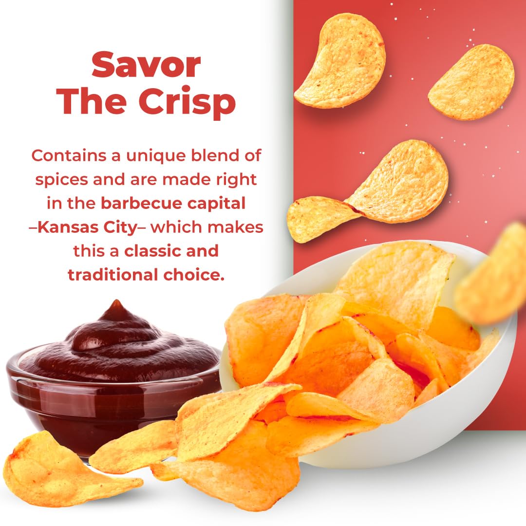 Guy's BBQ Potato Chips – Bold Smoky Flavor, Gluten-Free Snack Chips (1.5 oz bag, Pack of 24)