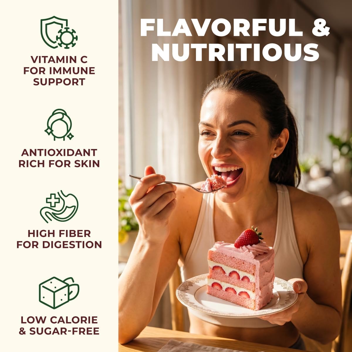 Gya Tea Co Organic Freeze Dried Strawberry Powder – 1.1 Lb Bulk, No Sugar Added, Gluten Free & Vegan