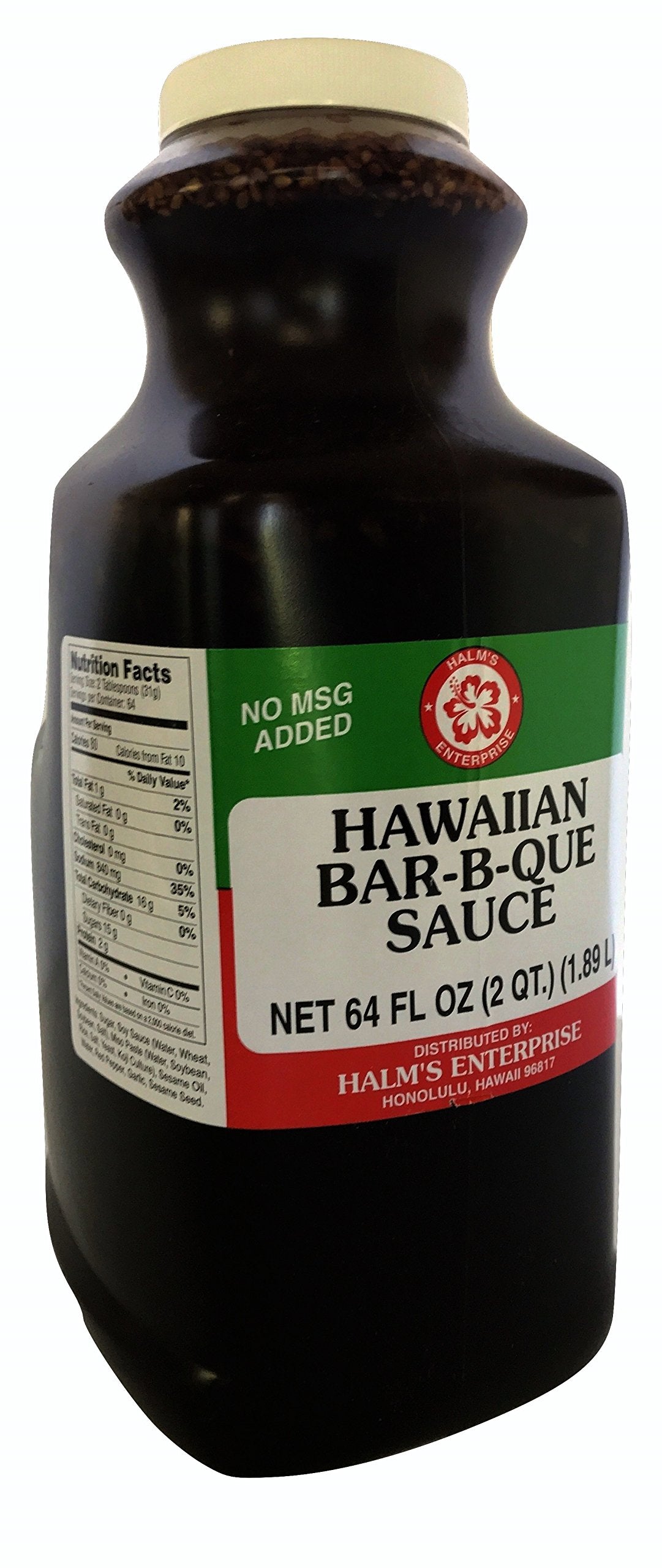 Halm's Hawaiian BBQ Bar-B-Que Sauce – 64 Ounce Bottle | Made in Hawaii | No MSG