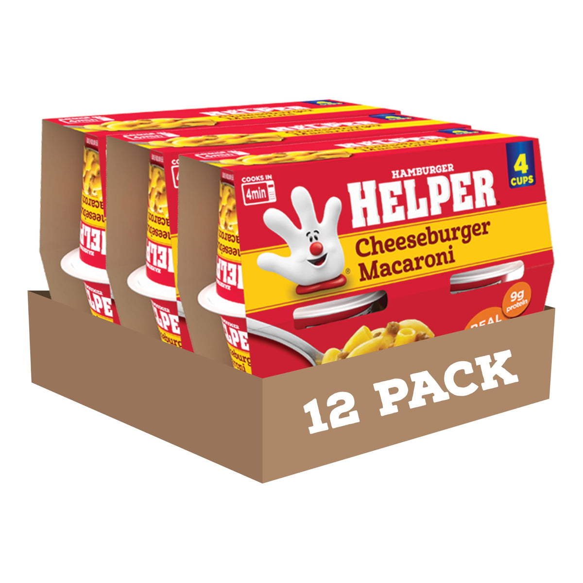 Hamburger Helper Cheeseburger Macaroni Microwave Cup (12 Pack) — Ready in 4 Minutes