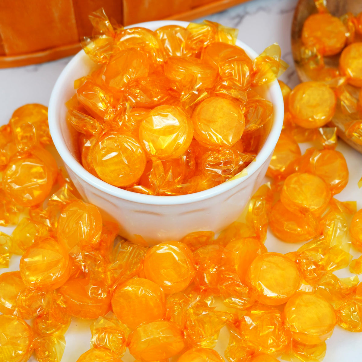 Butterscotch Hard Candy – 5lb Bulk Bag (Approx. 375 discs) | The Hampton Popcorn Company