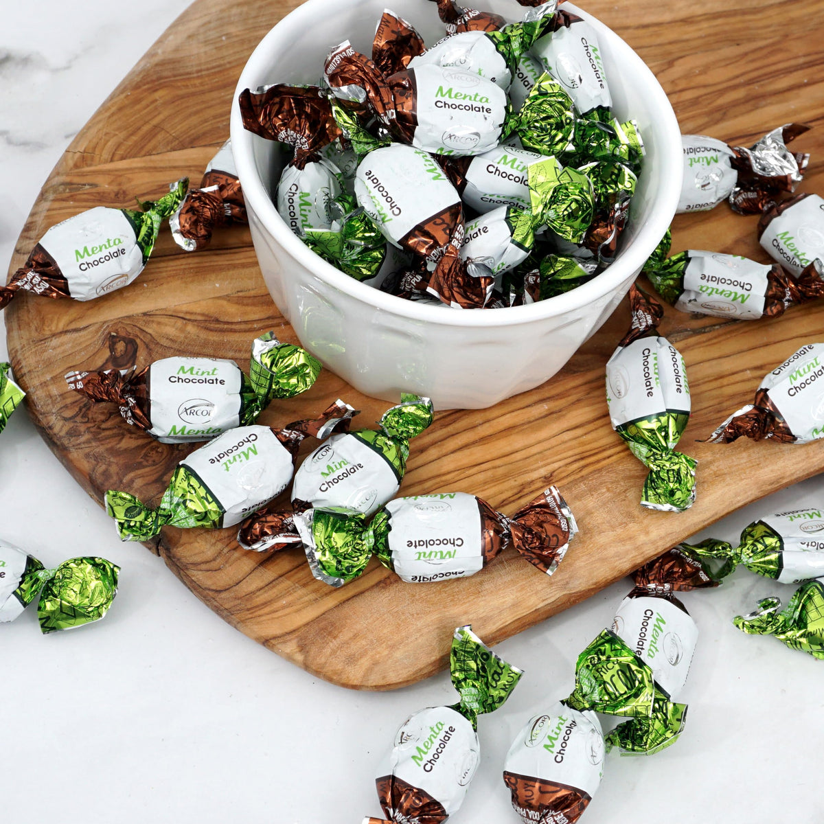 The Hampton Candy Company Chocolate Filled Mints – 5 lb Bulk, Individually Wrapped