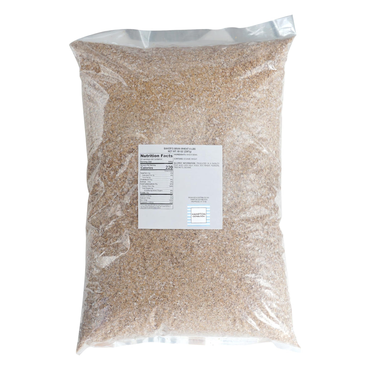 Wheat Baker's Bran – 5 lb Bulk Bag | Hampton Distribution