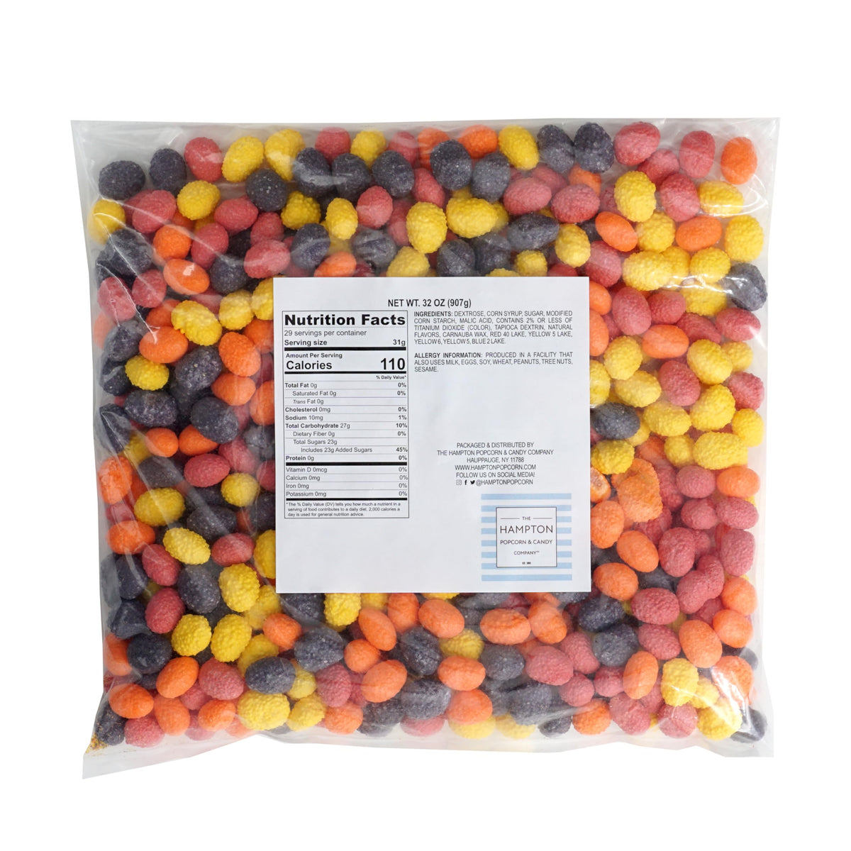 The Hampton Popcorn Company Big Chewy Candy Bulk Bag – 2 lb