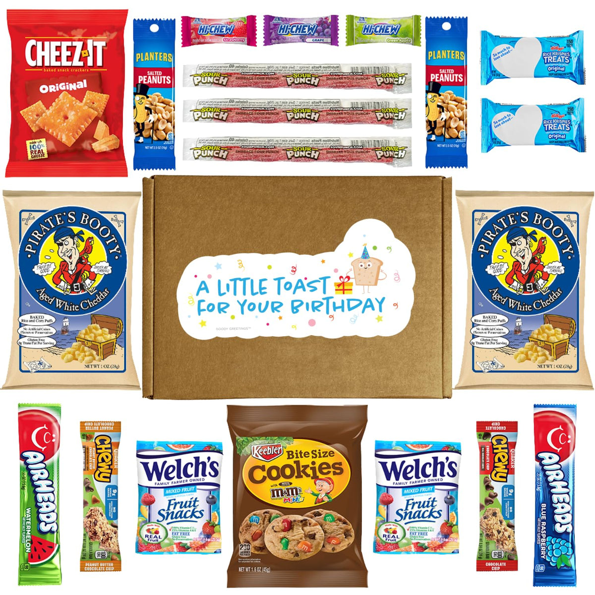 Hangry Kit Birthday Snack Box – 20 Count Variety Care Package | Ready-to-Gift