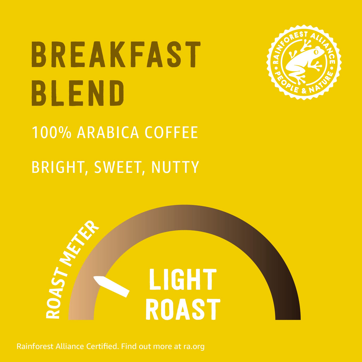 Happy Belly Breakfast Blend Compostable Pods – Light Roast, 96 Count, K-Cup Compatible | Rainforest Alliance Certified