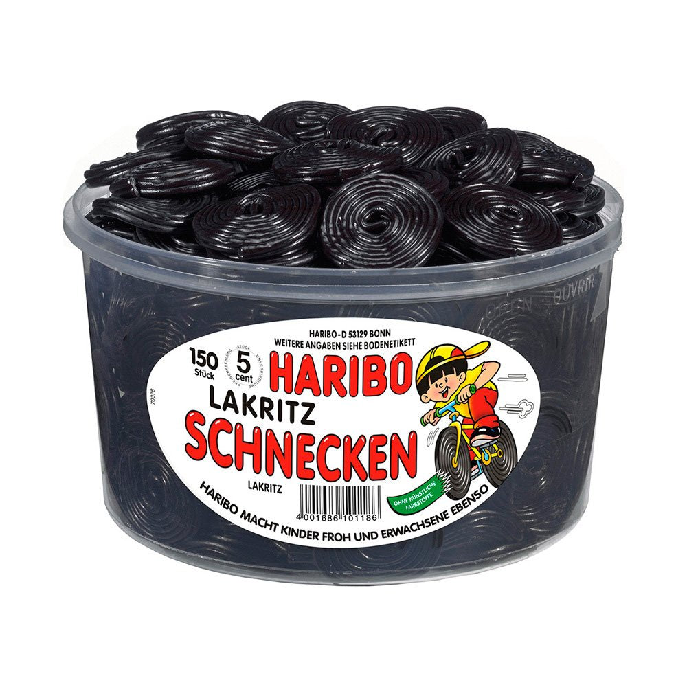 Haribo Licorice Snails (Licorice Wheel) 1.5 kg – Classic German Candy