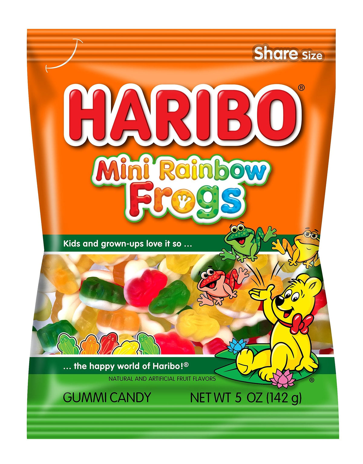 HARIBO Gummi Candy – Mini Rainbow Frogs, 5 oz Bag (Pack of 12)