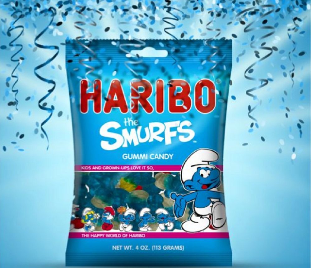 HARIBO Smurfs Gummi Candy – 4 oz Bag (Pack of 12)