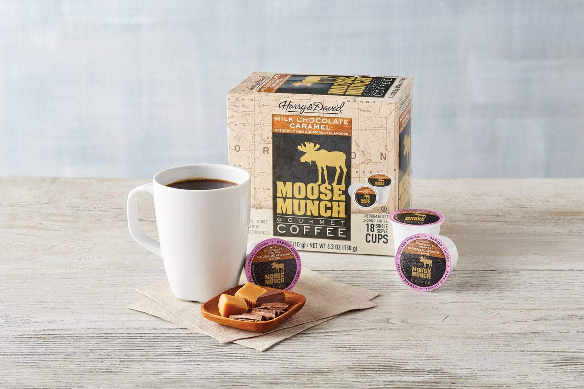 Harry & David Moose Munch Coffee — Milk Chocolate Caramel, Single Serve K-Cups for Keurig, 36 Count