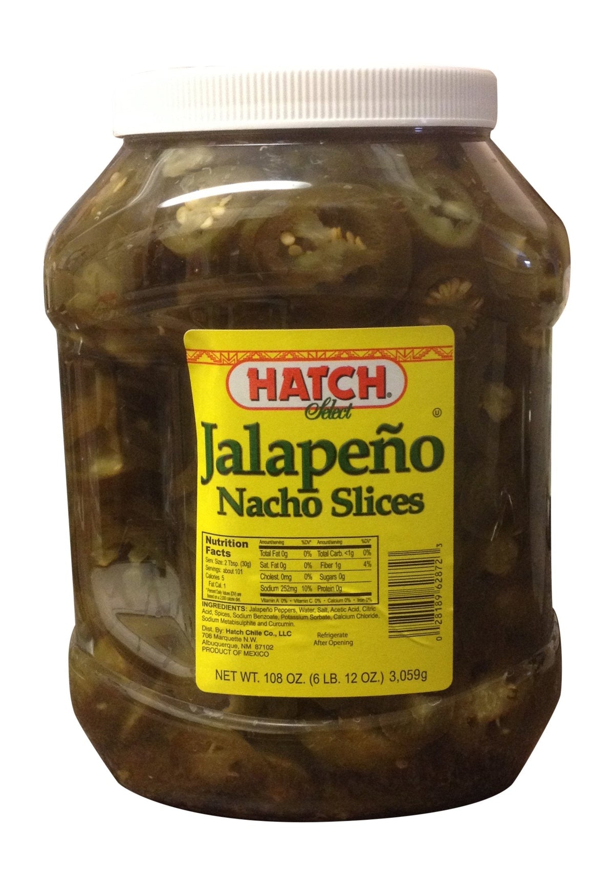 Hatch Select Jalapeño Nacho Slices 108 oz | Hatch Chile Co