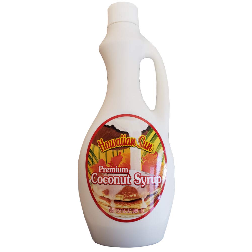 Hawaiian Sun Premium Coconut Syrup – 12.5 oz | Coconut Flavor for Pancakes, Desserts & Cocktails