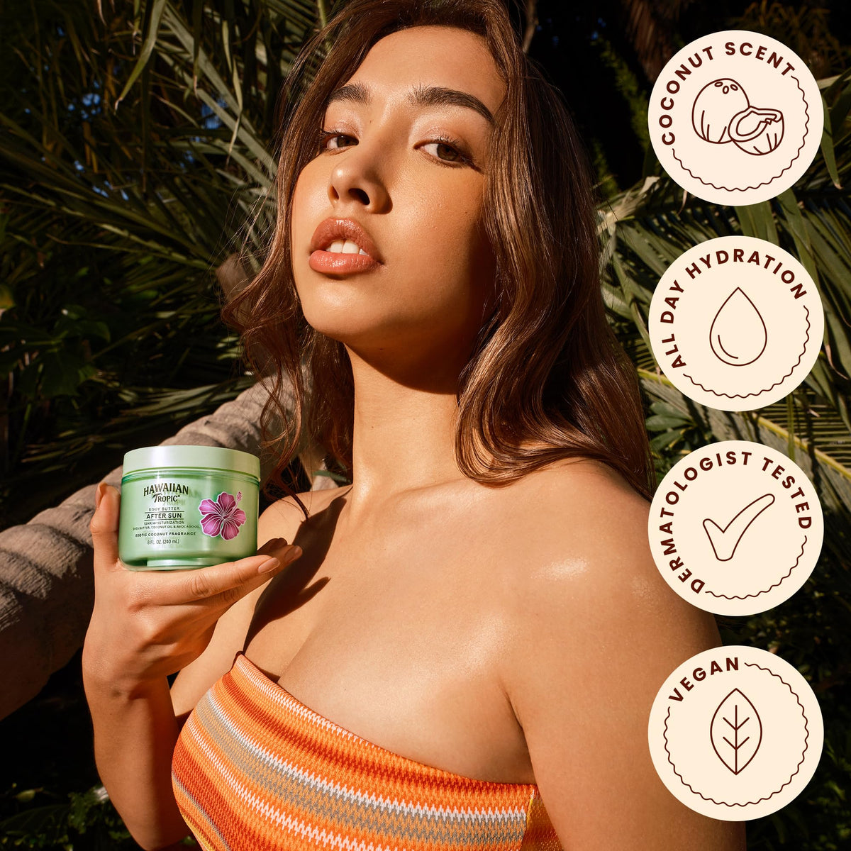 Hawaiian Tropic After Sun Body Butter with Coconut Oil, 8 Oz
