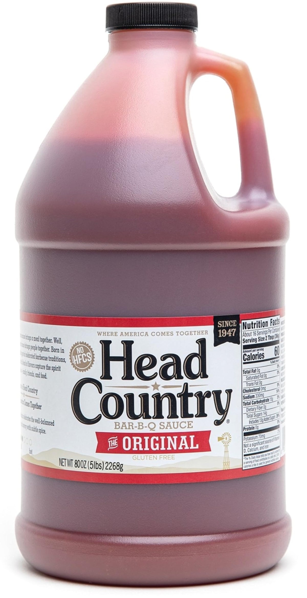 Head Country Original BBQ Sauce – 80 oz Jug | Sweet & Savory Championship Barbecue Sauce For Chicken, Pork, Ribs & Burgers